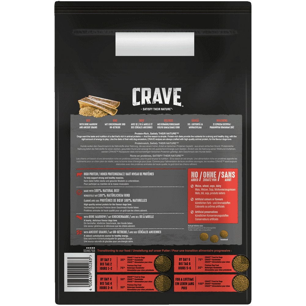 CRAVE™ Rind, Knochenmark & Ur-Getreide, 2,8kg - 2