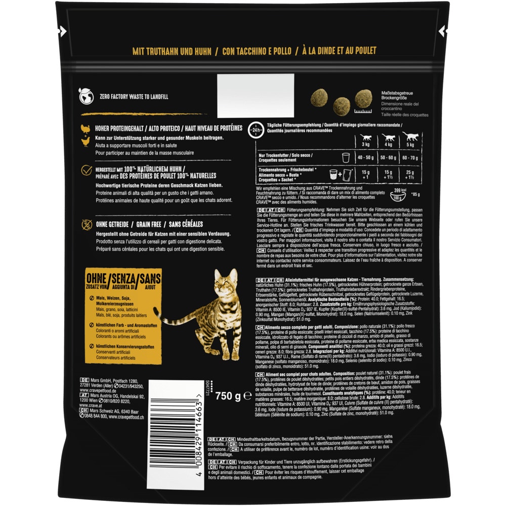 CRAVE™ Truthahn & Huhn, 750g, 2,8kg & 7kg - 2